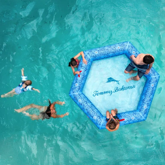 Tommy Bahama 8 Ft Water Hammock Blue Pool Float 950 lb Capacity Lounge