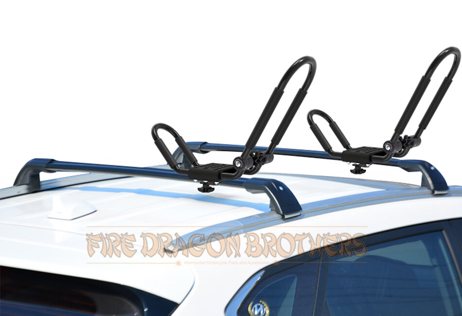 Folding SUV Kayak Carrier J Rack Canoe Boat Surf Ski Top Roof Mount Car Truck