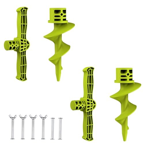 Dock Auger Kit, PA66+30% GF Handle and Auger for PVC Tubing Sandbar, Fits 2pack