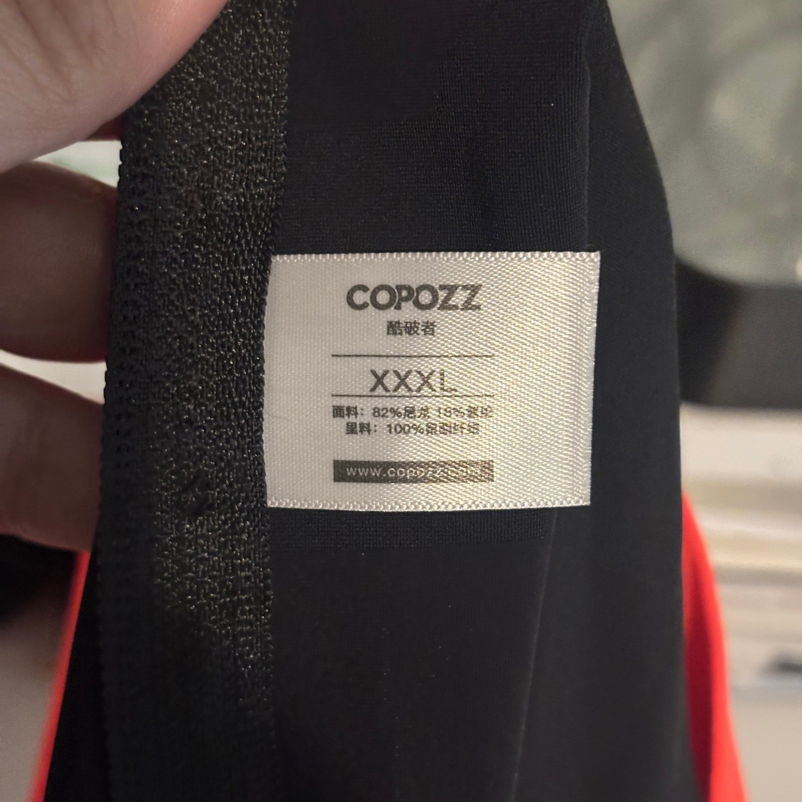 Copozz Full Body Rash Guard Wetsuit 3XL Black Neon Orange Long Sleeve Stirrup
