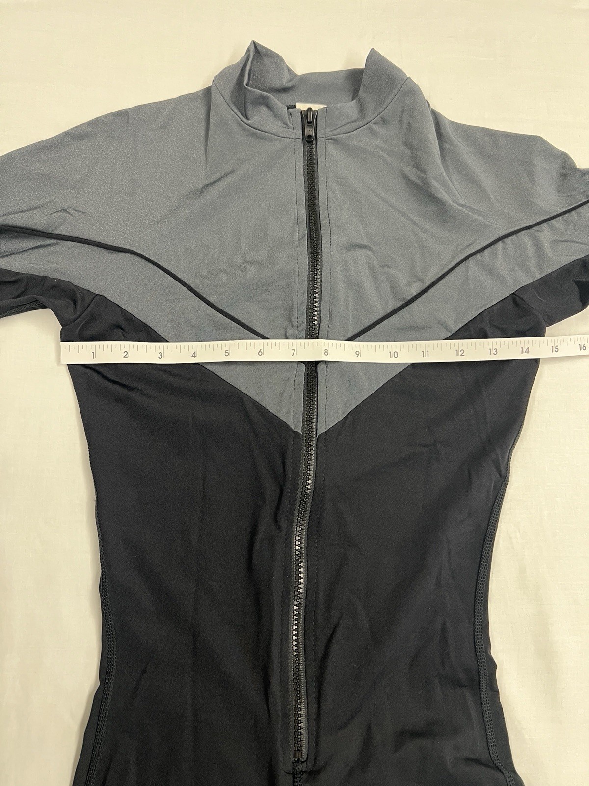 Vintage Performance Dive Skin Suit Full Body Black Gray Cosplay USA 80s 90s M