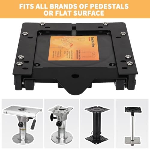 Leader Accessories Quick Disconnect Seat Mount with Boat Seat Swivel (Seat Mo…