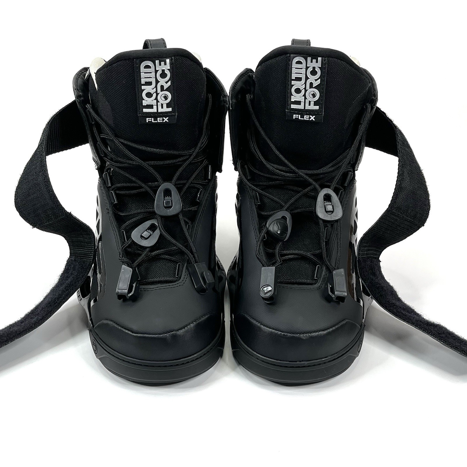 Liquid Force Flex 4D Wakeboard Bindings Black On Black Size Mens 10 11 NEW