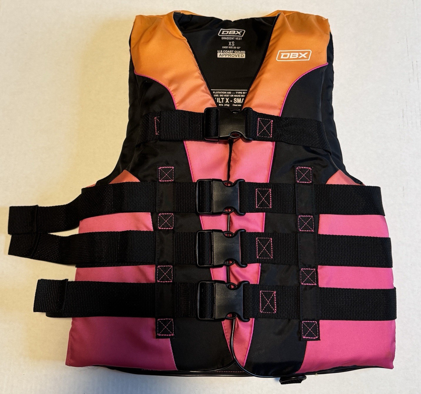 DBX Life Jacket Adult X-small U.S Coast Guard Approved