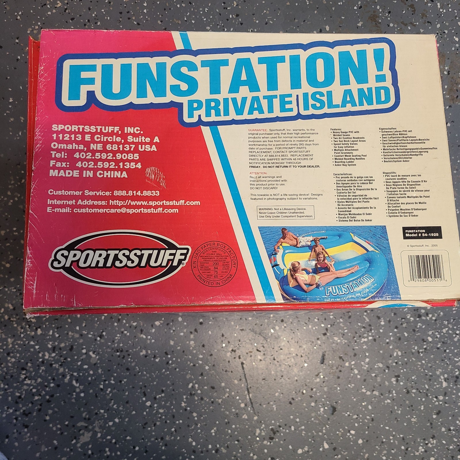 SportsStuff Funstation 11ft private island inflatable beach pool lake