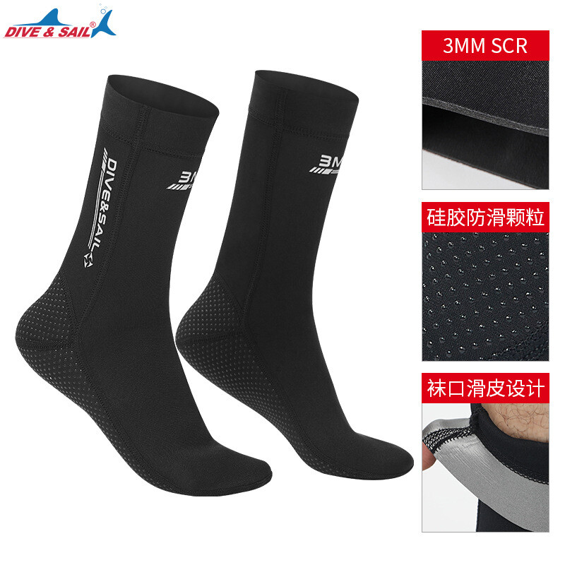 DIVE & SAIL Anti Slippery swimming socks swim boots 3mm Neoprene Diving socks