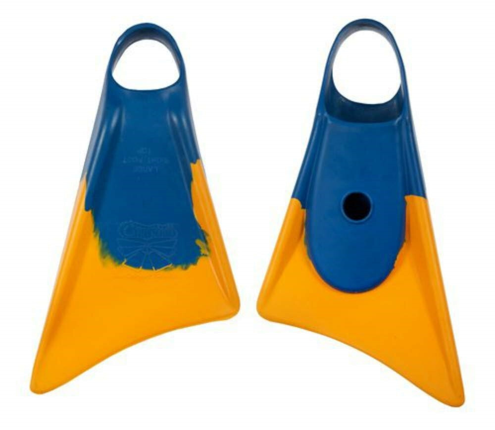 Churchill Makapuu Swim Fins – 2025 – Yellow/Blue, Small (5-6.5 US)