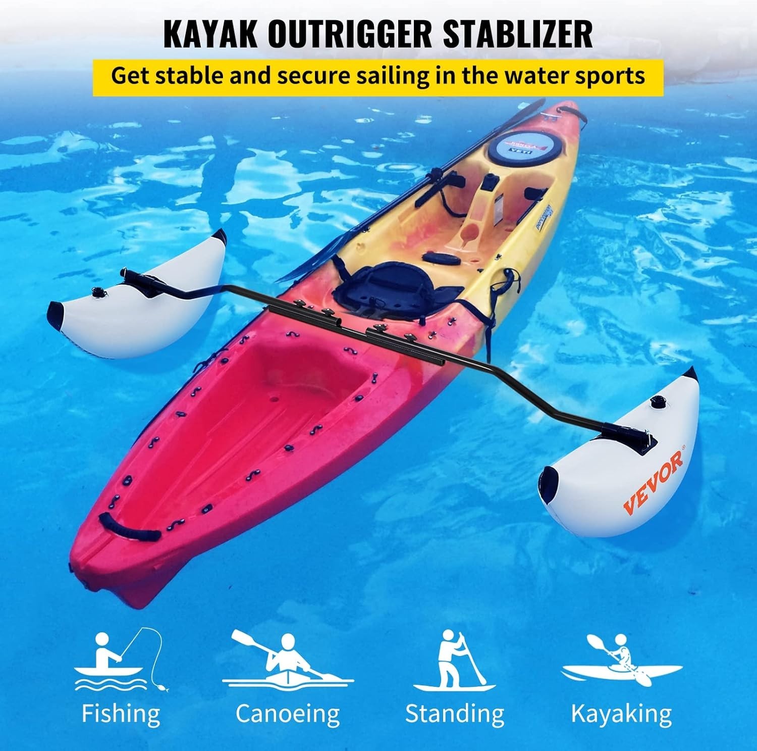 Professional PVC Kayak Stabilizer Kit – 2 PCS Adjustable for Optimal Stability