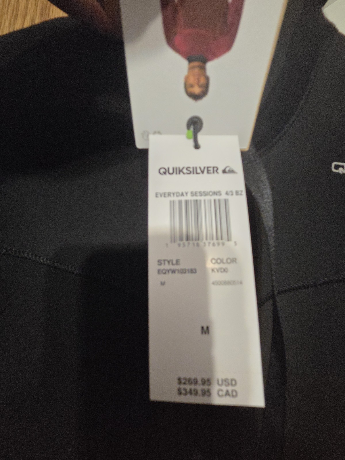 MEN’S QUICKSILVER EVERYDAY SESSIONS 4:3 WETSUIT BRAND NEW WITH TAGS! M MEDIUM