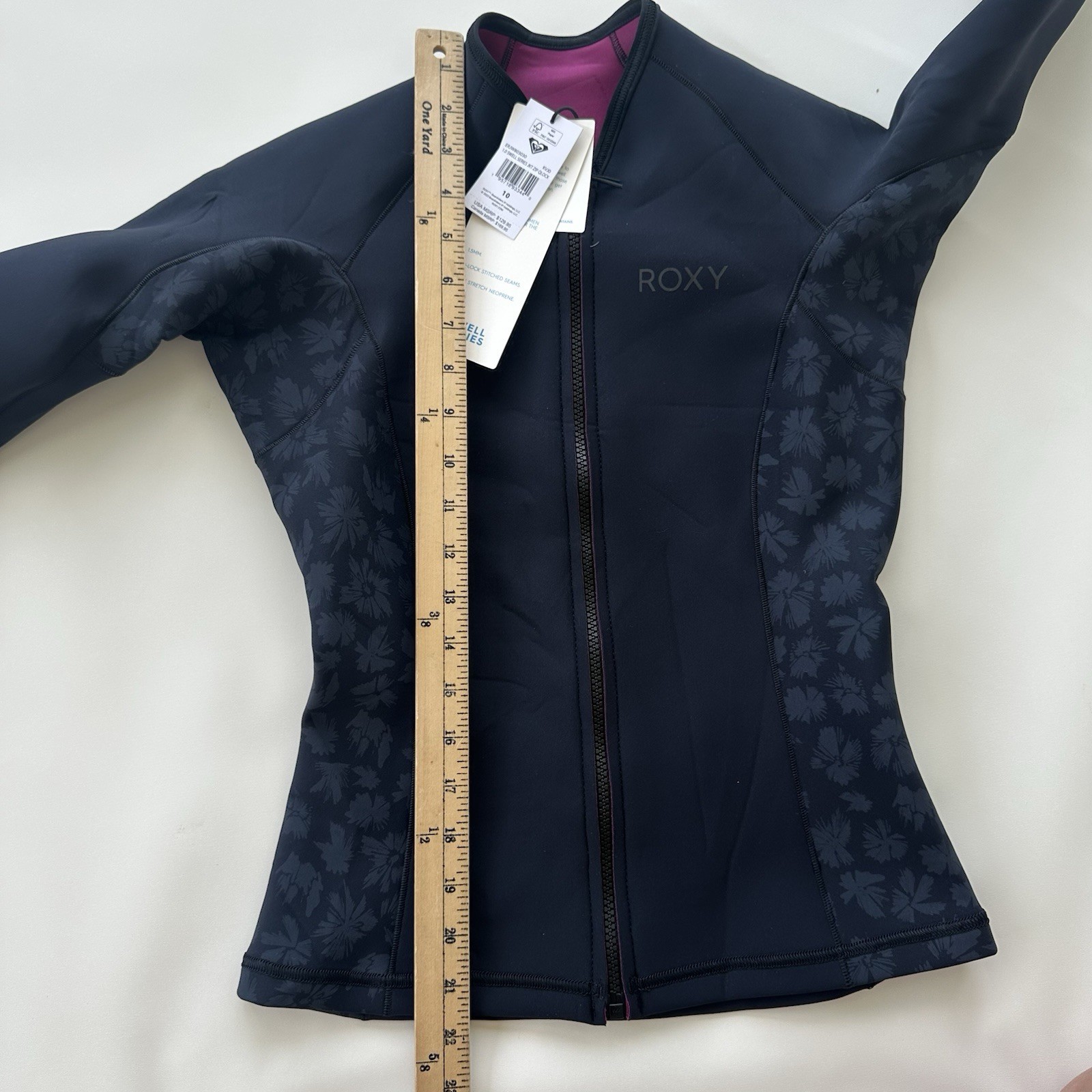 NWT ROXY Size 10 1.0 Swell Series Wet Suit Jacket Zip Qlock – Women’s Swim Beach