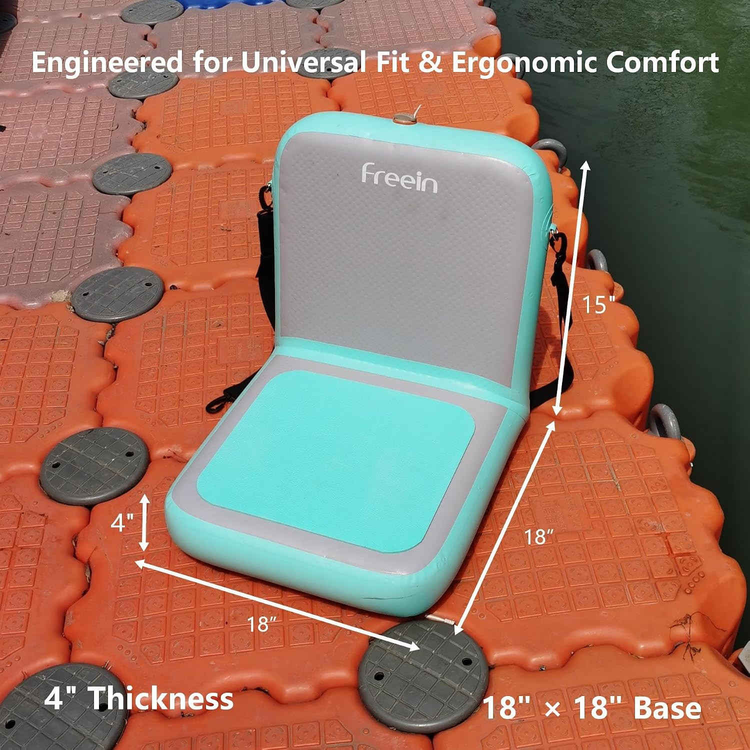 Freein 4″ Drop-Stitch Inflatable Paddle Board Seat Cushion for SUP & Kayak | Hig