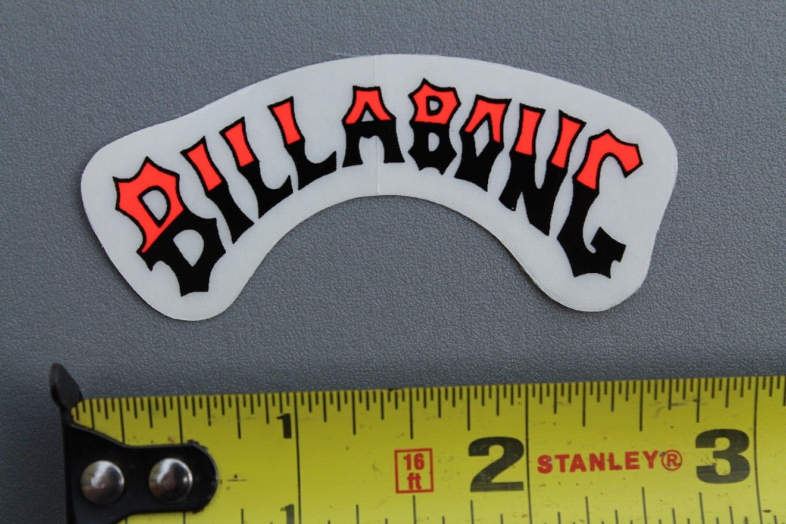 Billabong Surfboards Clear Neon Orange Black OG 80’s B8 Vintage Surfing STICKER