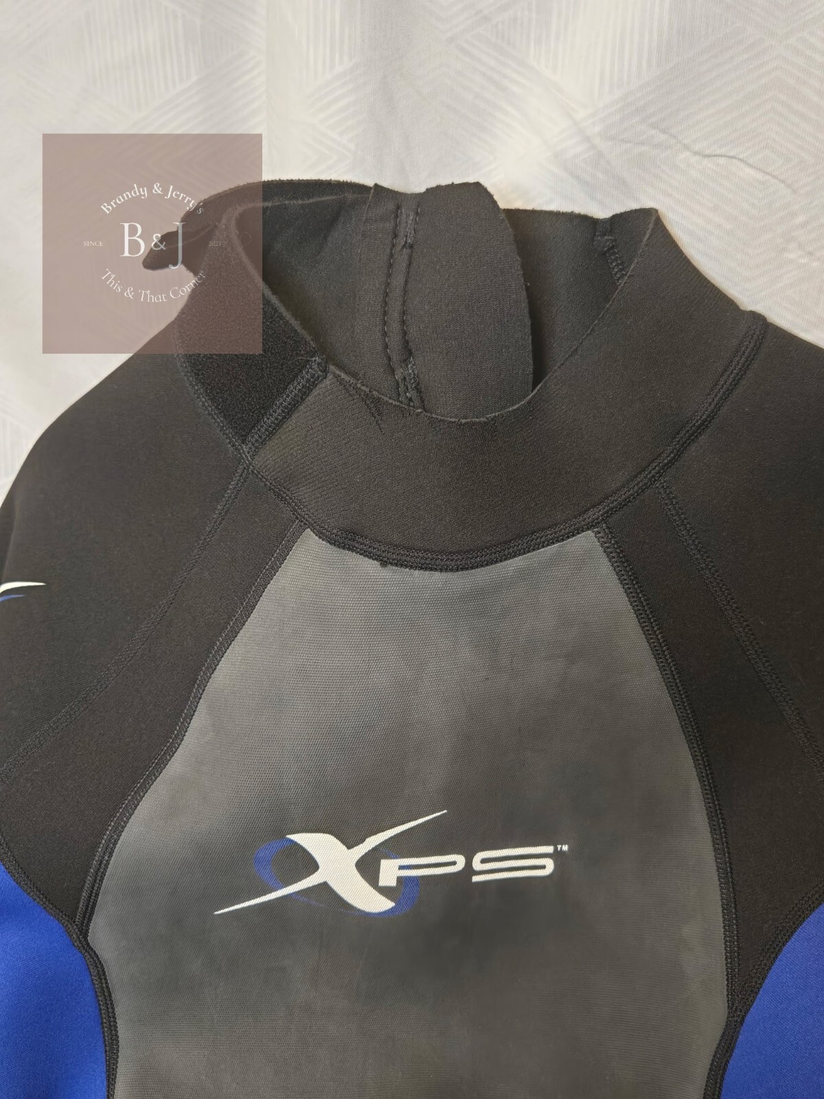 Men’s Spring Wetsuit by XPS Short Sleeve Black, Gray, Blue Size M