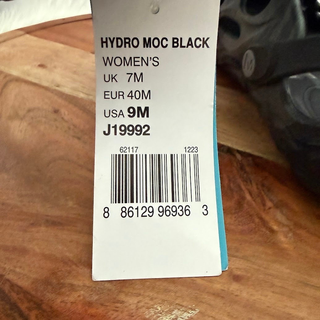 Merrell Hydro Moc Black Marble Womens 9 Water Shoes J19992 BLOOM EVA Slip On