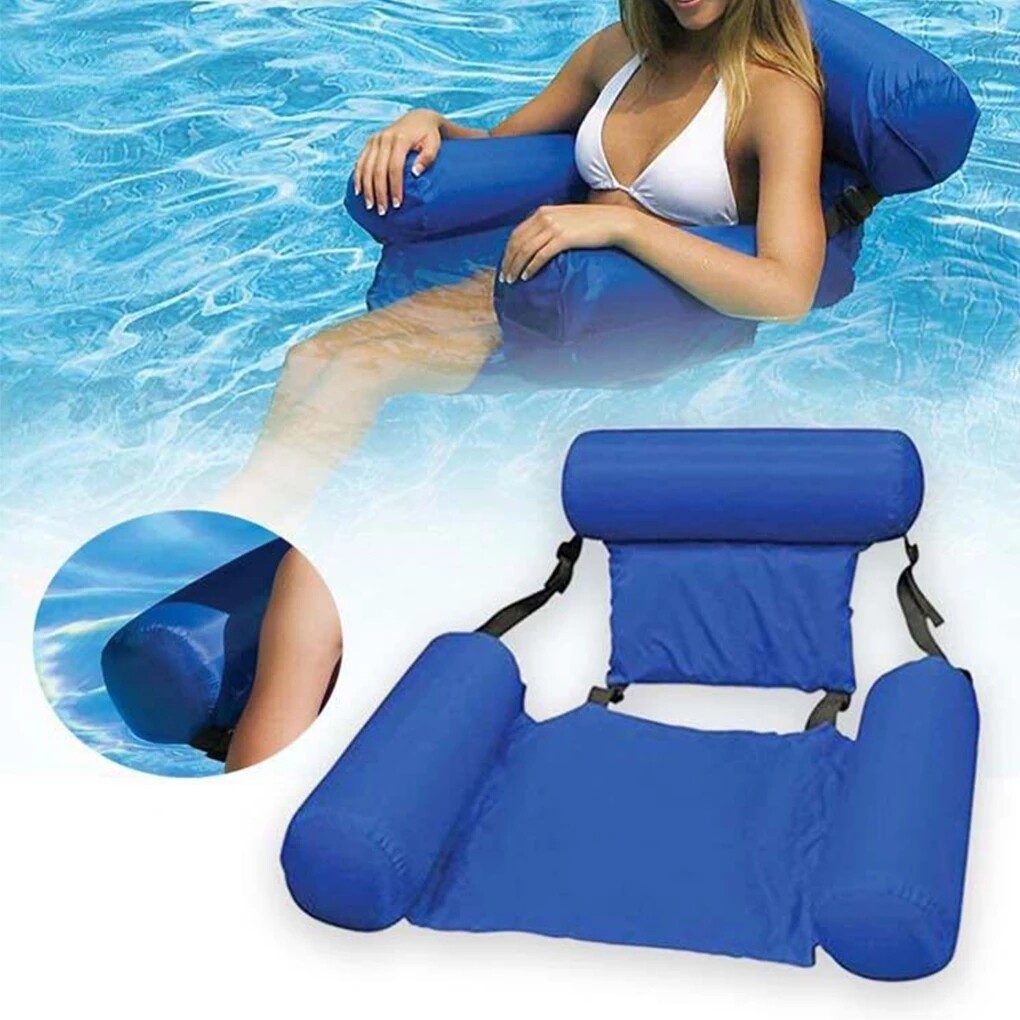 Floating Inflatable Swimming Pool Chair Relaxing Seat Water Bed Lounge Air Sofa