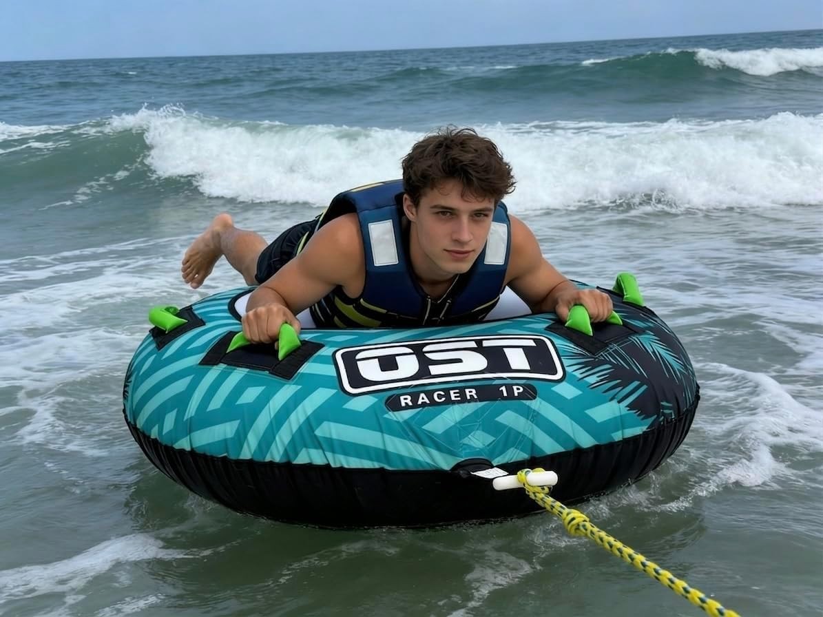 Durable Racer 1P Towable Tube for Adults & Teens – Quick Connect & Secure Grip