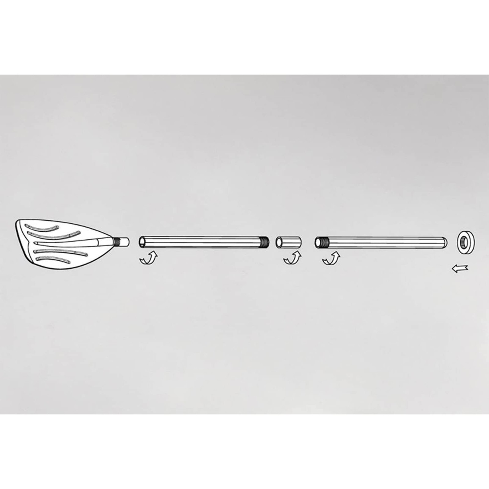 INTEX 59623E 48″ Deluxe French Oars: Easy 3 Piece Assembly 48″, Black/Yellow