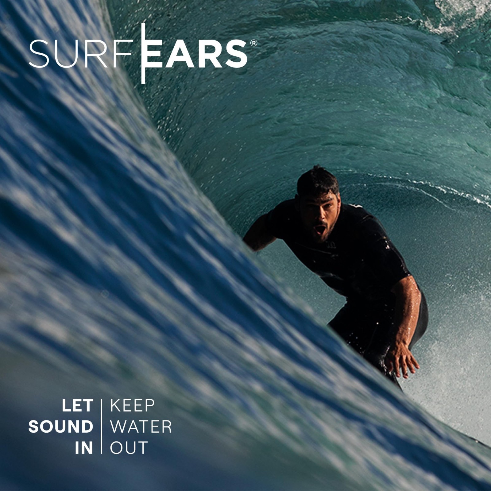 Surf Ear Plugs for Adults – Water-Resistant Sound Blocking for Surfing – Coral/S