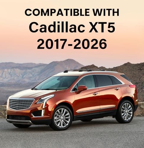 300lbs Lockable Roof Rack Cross Bars Fit Compatible with Cadillac XT5 2017-2026
