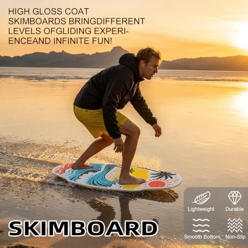 35-inch Wooden Skimboard for Beginners and Adults | Surface with EVA Non Summer
