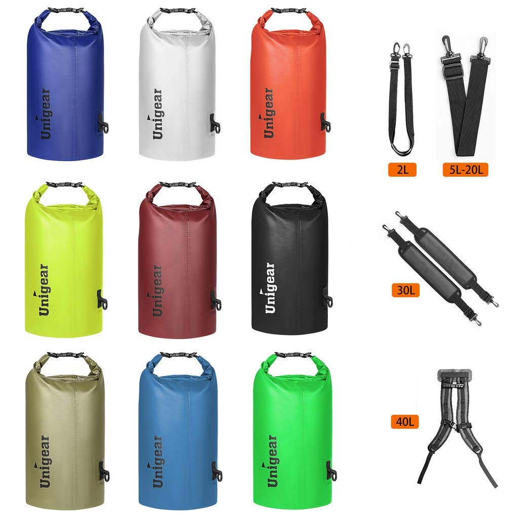 Dry Bag Waterproof, 2L/5L/10L/20L/30L/40L Floating and Lightweight Bags for Kaya