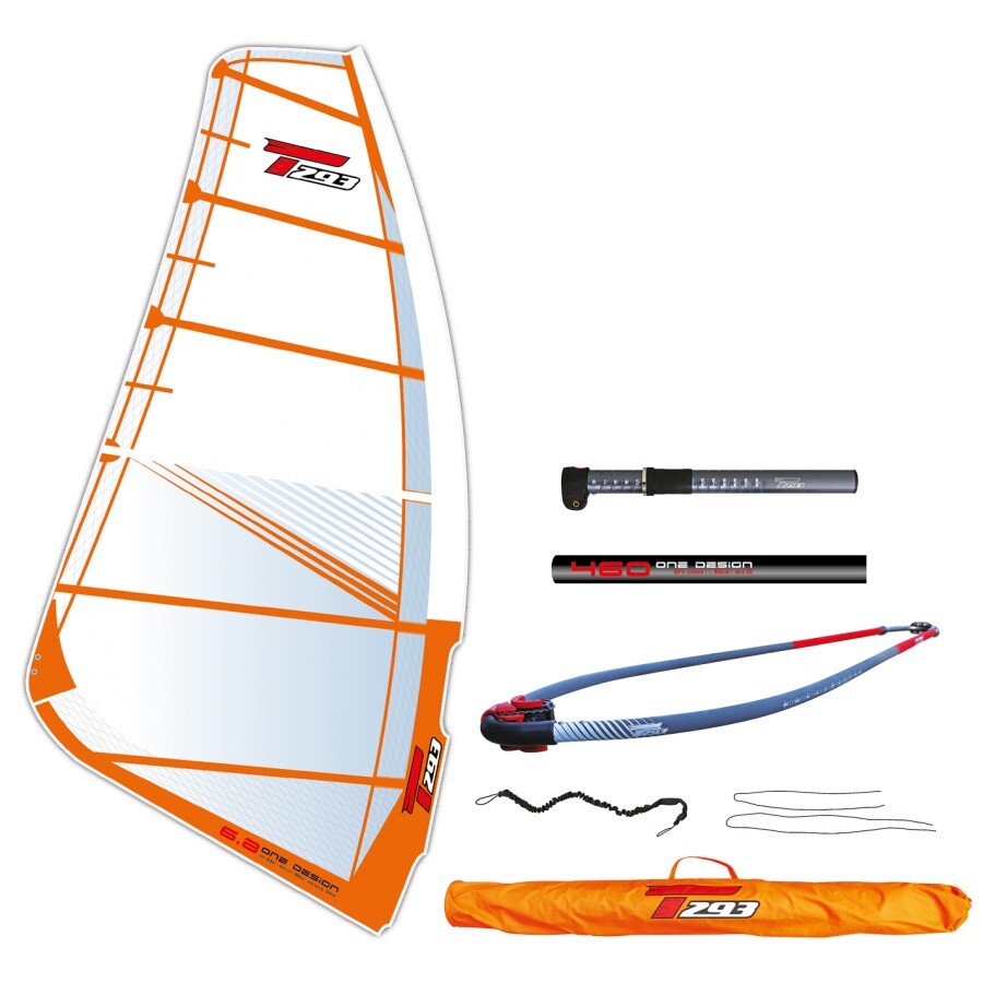 ONE DESIGN RIG 6.8 Windsurf Foil WIND Sail Boom Base NEW Monofilm SAIL High Perf