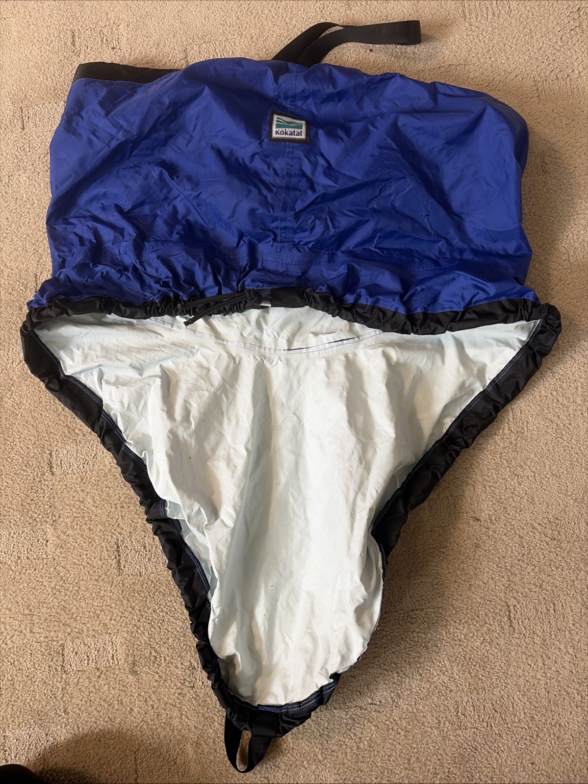 Quality Kokatat USA Blue Kayak Spray Skirt Unisex SZ L Stay Dry Great Condition!