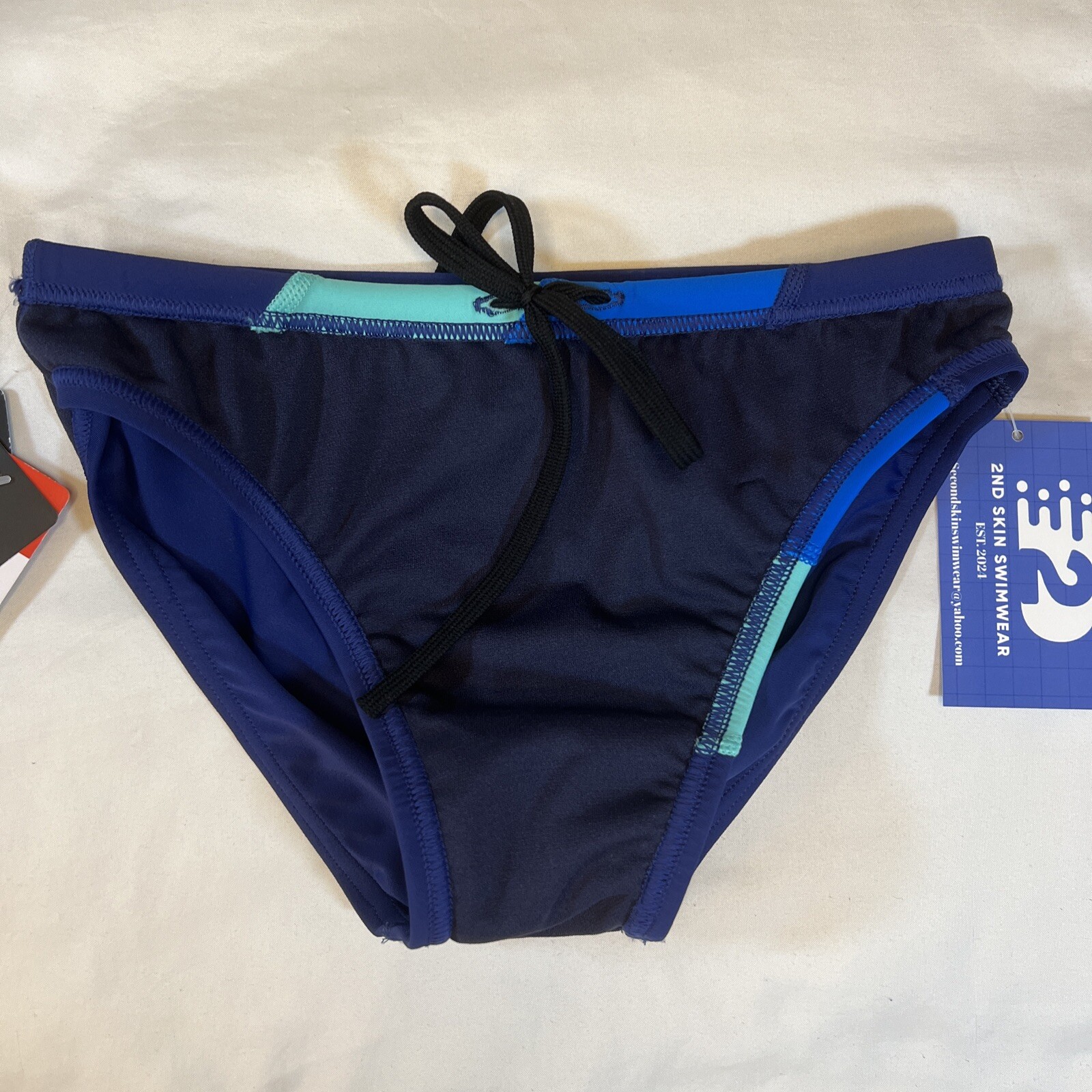 Men’s Speedo Bikini Swim Brief, Eco, Peacoat, Size 28