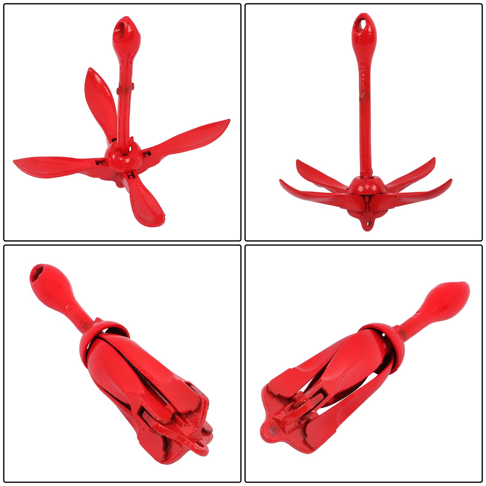 For Canoe Kayak Raft Boat Folding Grapnel Anchor Kit 1.5LB/3.3LB/5.5LB/7.05LB