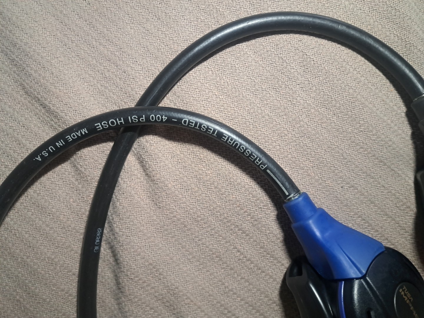 Scuba Diving Hose Setup Tusa tube, Marathon gauge untested *Fast Ship