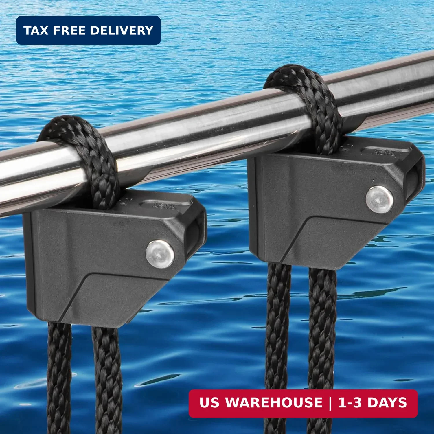 KEMIMOTO Boat Fender Clips,Quick Release Adjustable Boat Rail Cleats Fender Clip