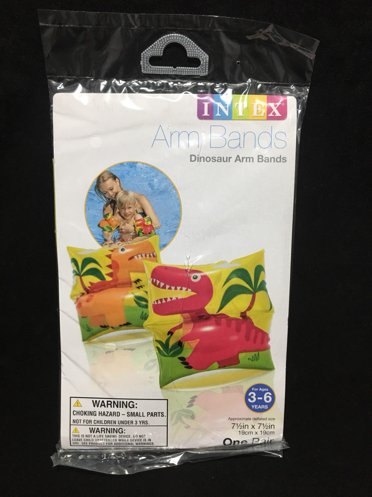Swim Arm Bands Dinosaur Intex Age 3-6 Years Inflatable