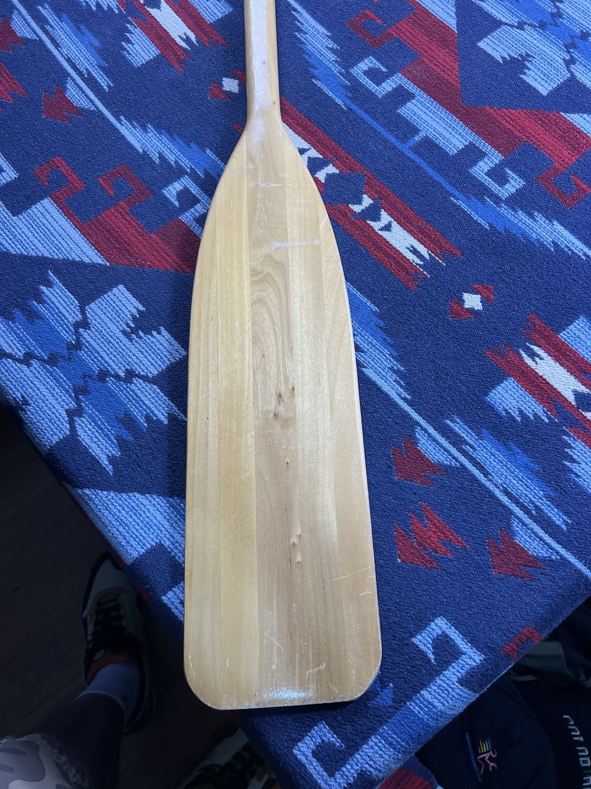 Vtg Wood Feather Brand Canoe Paddle 58” 59″ Beaver Lake Boat Wooden Lightweight