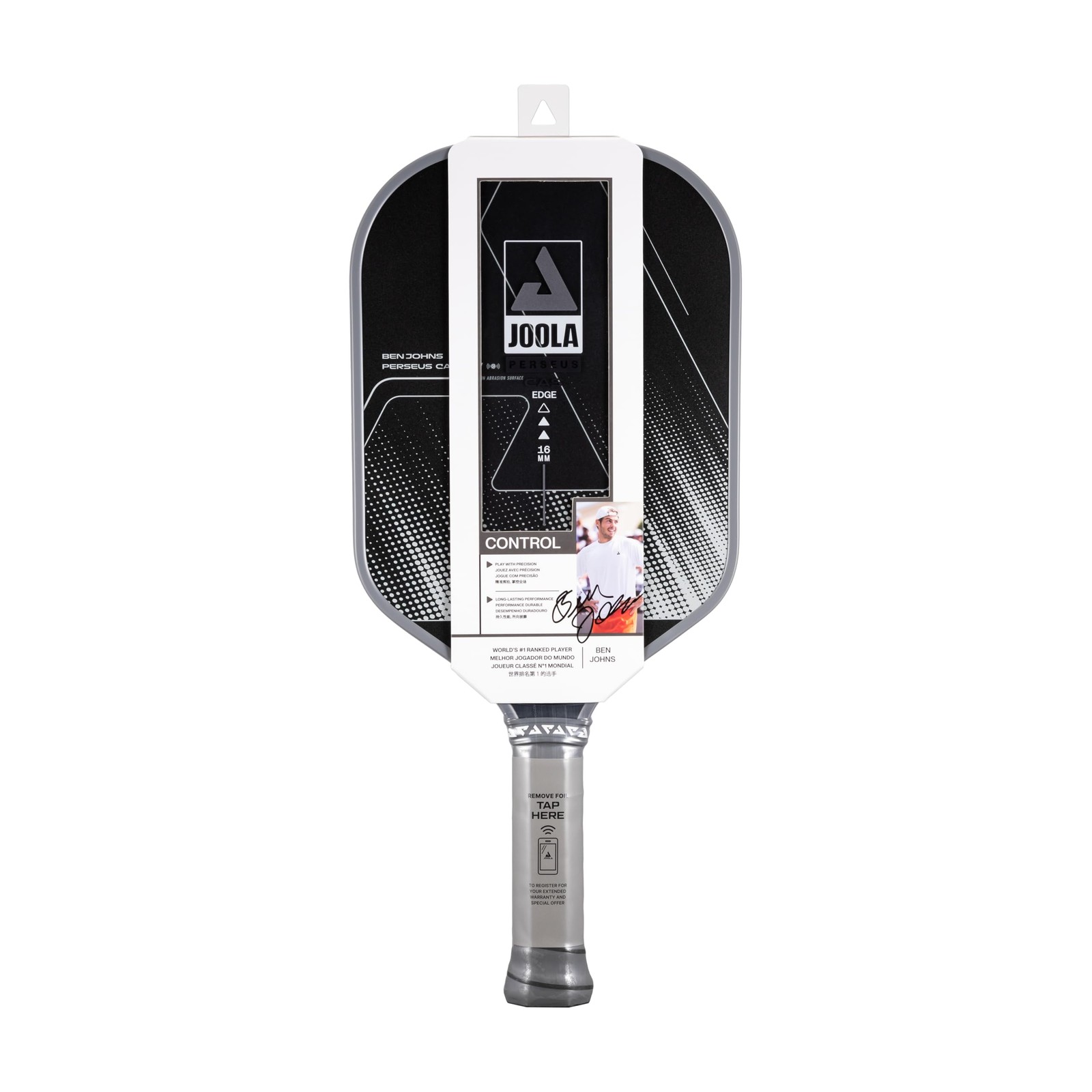 JOOLA Perseus 16mm Carbon Fiber Pickleball Paddle – CAS Perseus, Shadow Gray