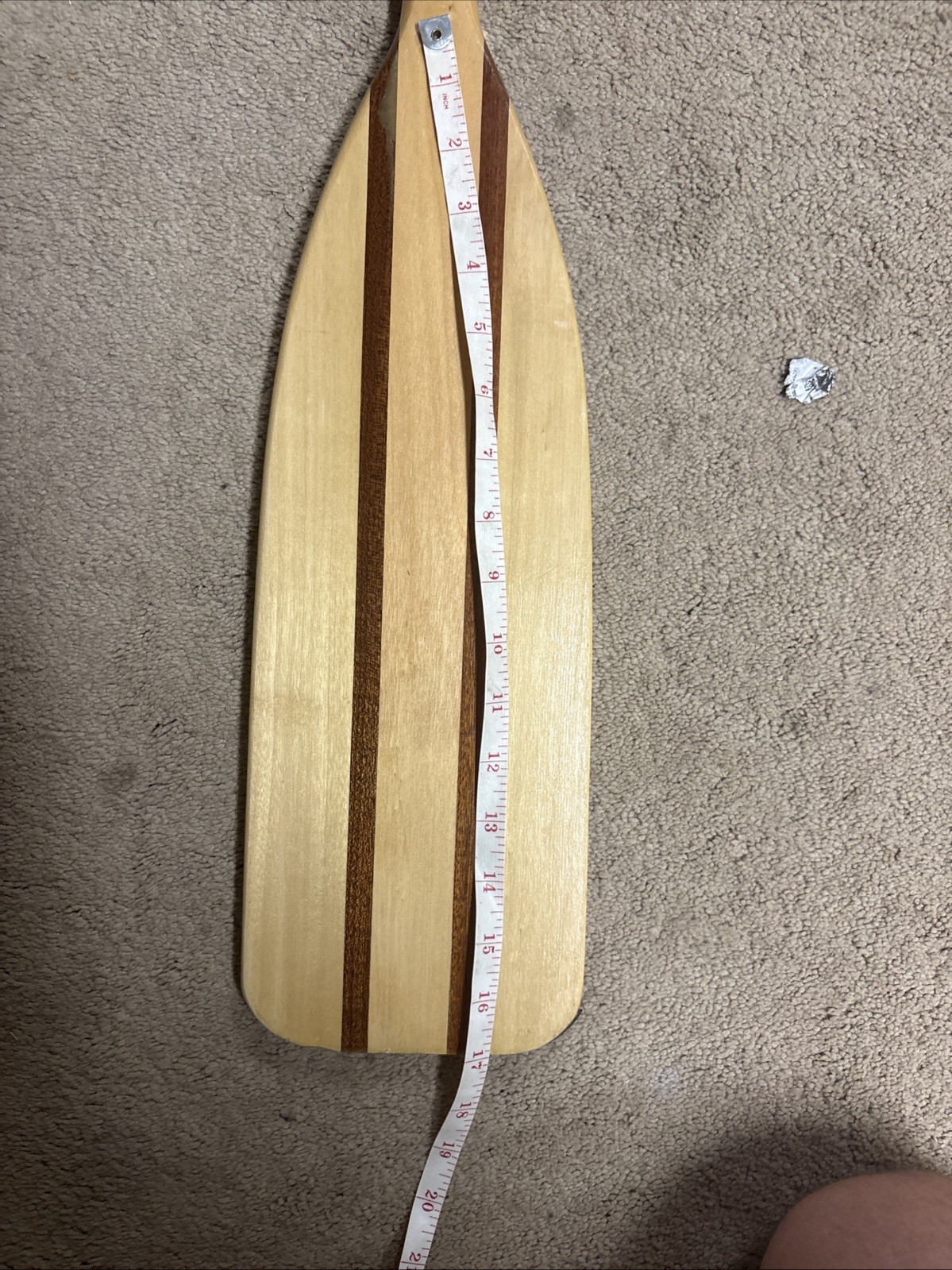 Vintage Feather Brand Canoe Paddle 46.5” Wood Caviness Woodworking Alabama USA
