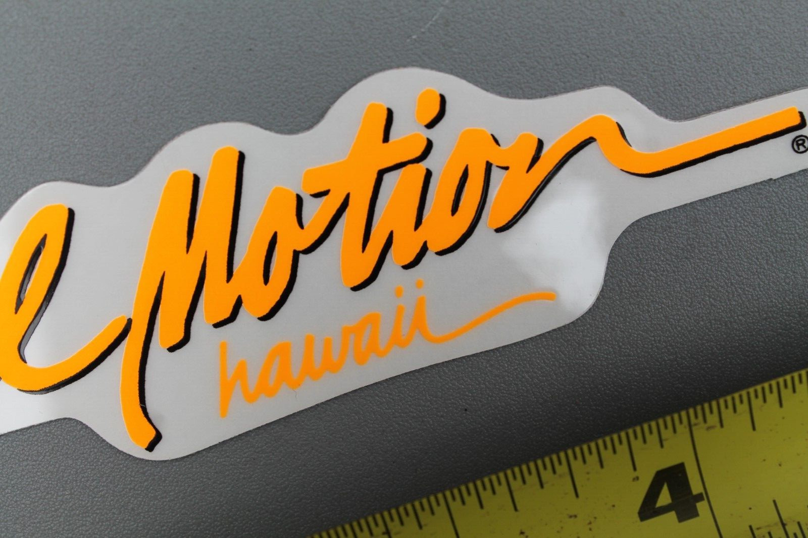 Local Motion Hawaii Clear Neon Orange Aloha OG 80’s LM2 Vintage Surfing STICKER