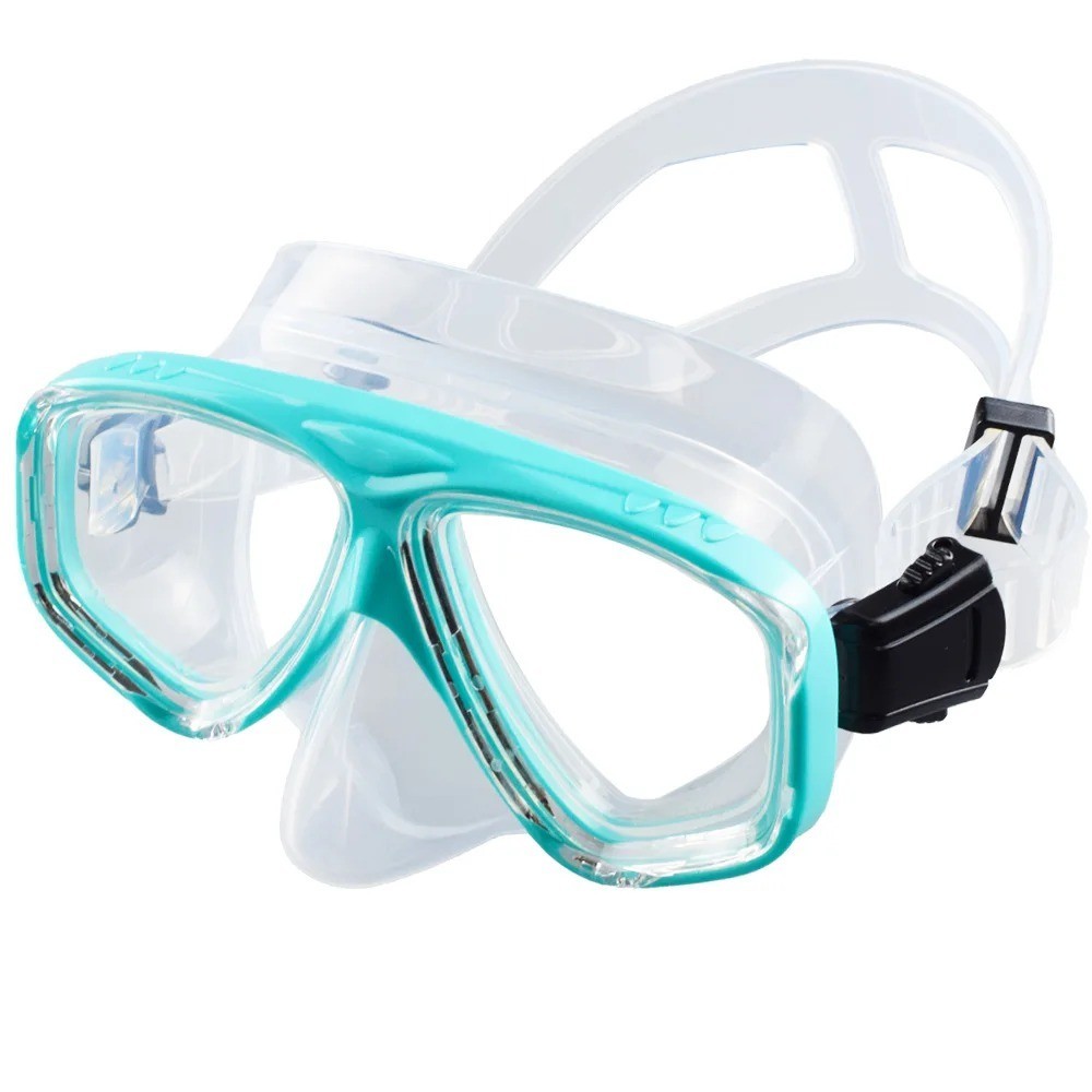 Snorkel Mask Swimming Goggles Scuba Diving Silicone Skirt Tempered Glass Len