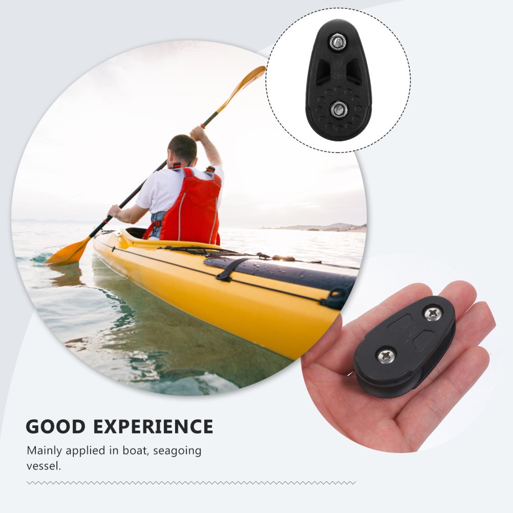 2Pcs Reusable Nylon Single Groove Pulley for Kayak Gym Use Black Lightweight