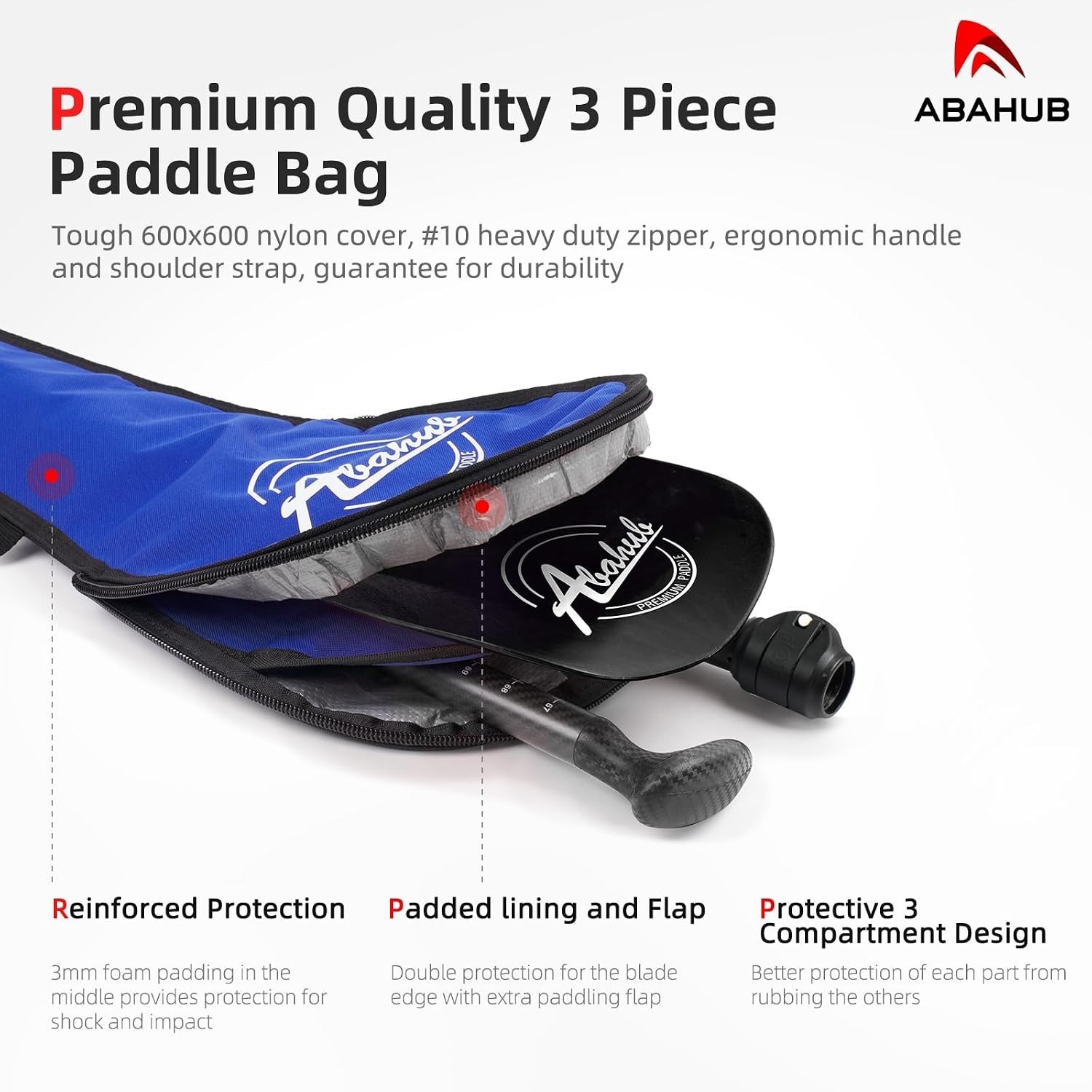 Lightweight Adjustable Carbon Fiber SUP Paddle with Carrying Bag, 67″-86