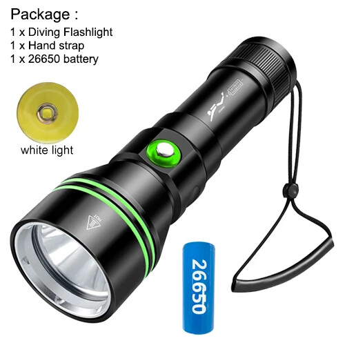 350000LM LED Professional Scuba Diving Light Underwater Flashlight Dive 80m