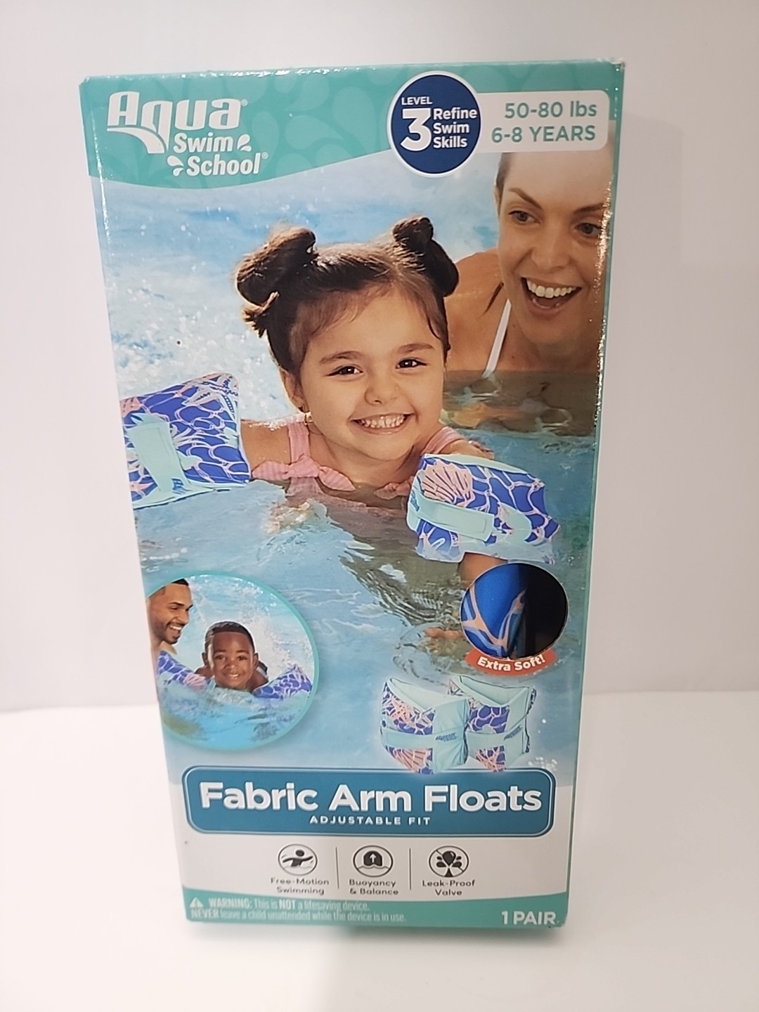 Aqua Swim School Level3 Refine Swim Skills Fabric Arm Floats 6-8 Years 50-80 Lbs