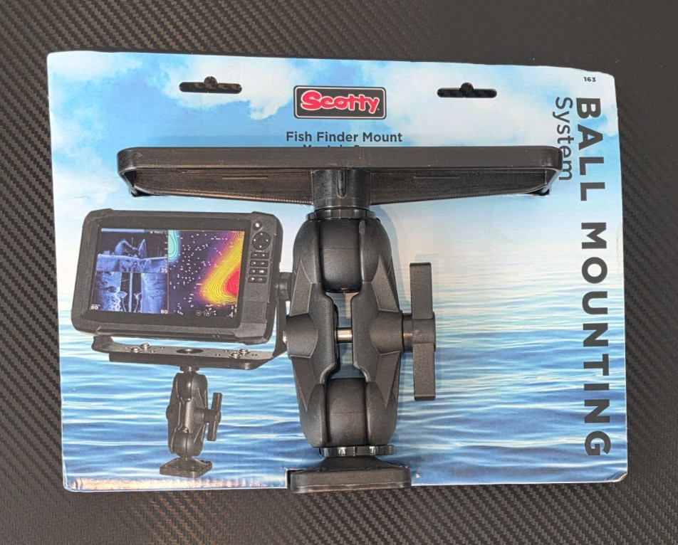 Scotty 163, 1.5″ Ball Mount with Fish Finder Universal Mounting Plate