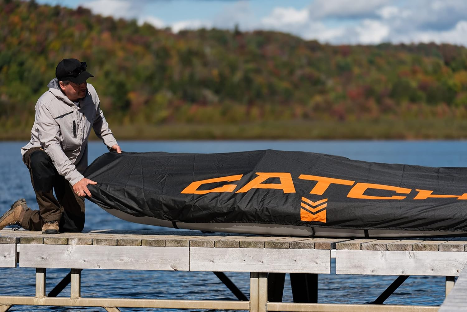 Kayak Catch Cover – Water-Repellent & UV Protection – Heavy Duty – 2 Sizes, Grey