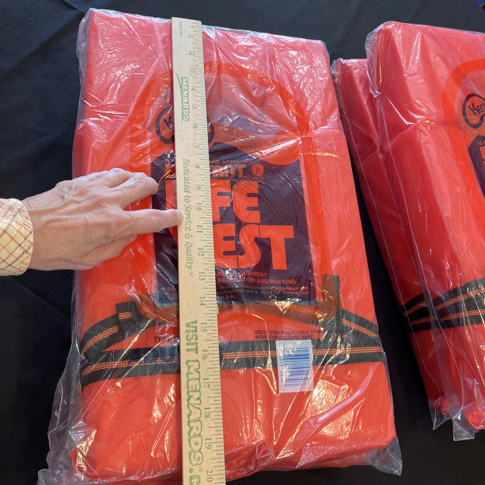 Adult’s Kent Buoyant Life Vest Over 90 lbs Neon Orange TYPE 2-P.F.D USA (4)