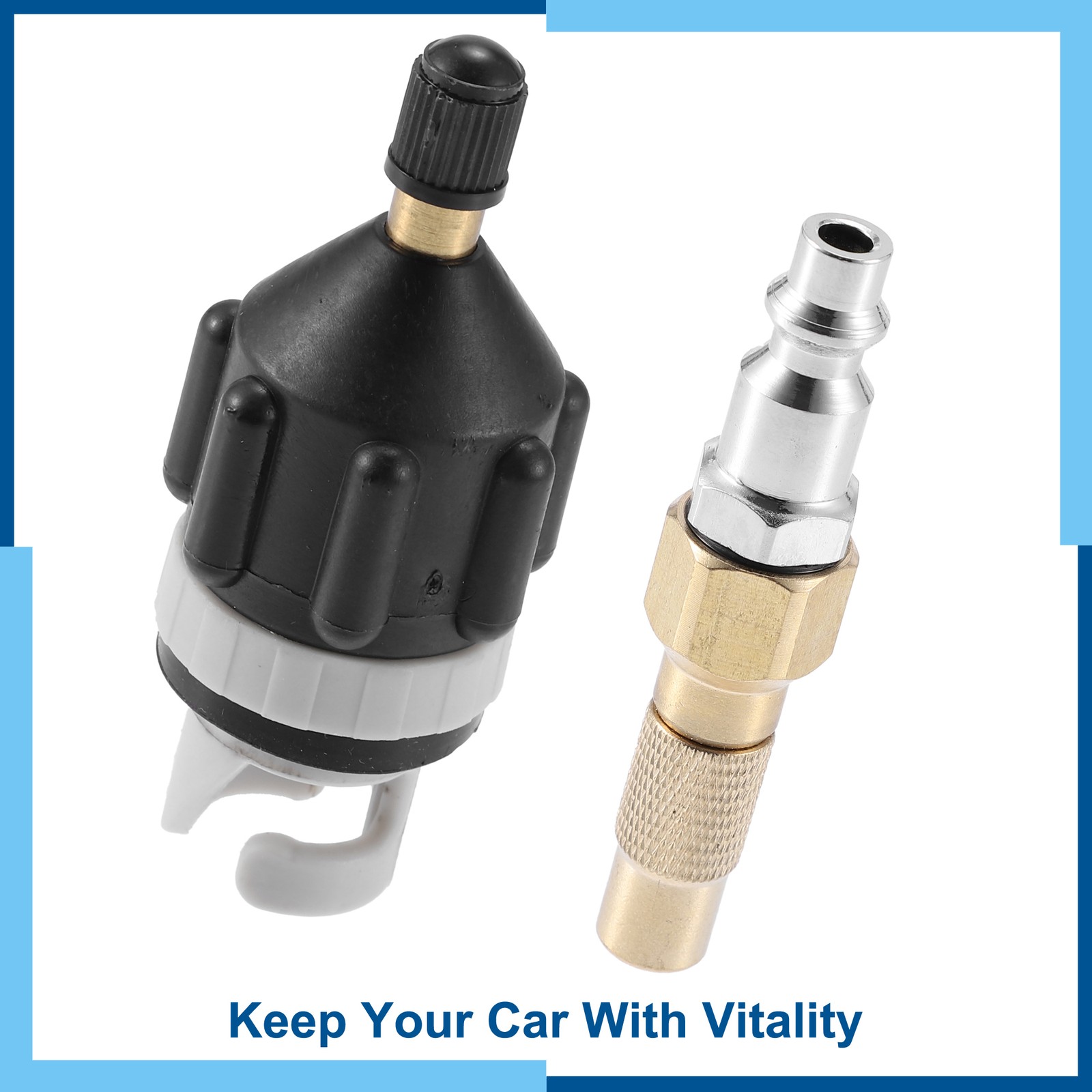 1Set Boat Paddle Board Valve Adapter with America Type Push Inflatable Nozzle