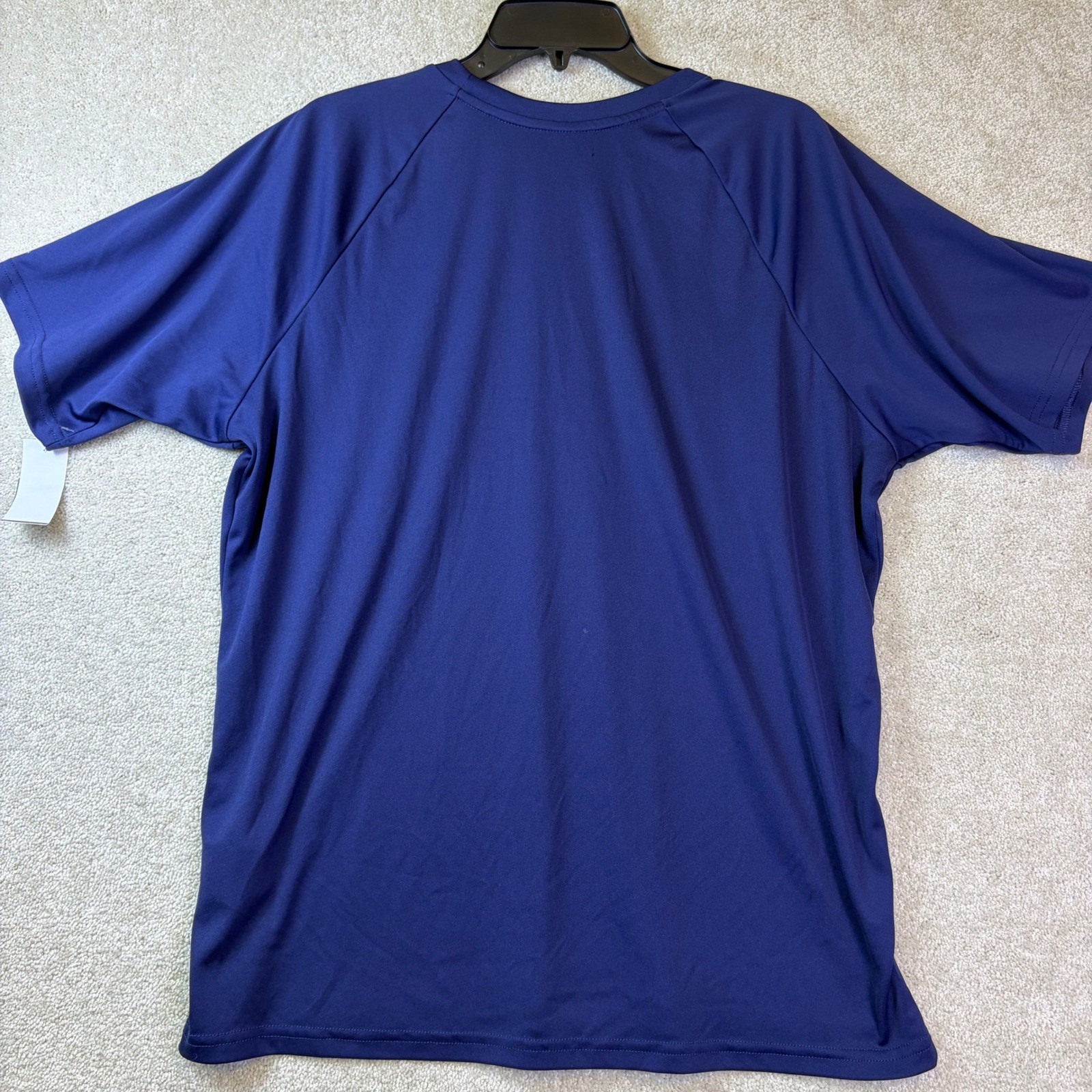 Nike Swim Rash Guard Mens Large Blue Dri-Fit UPF 40+ Short Sleeve Shirt NESSA586