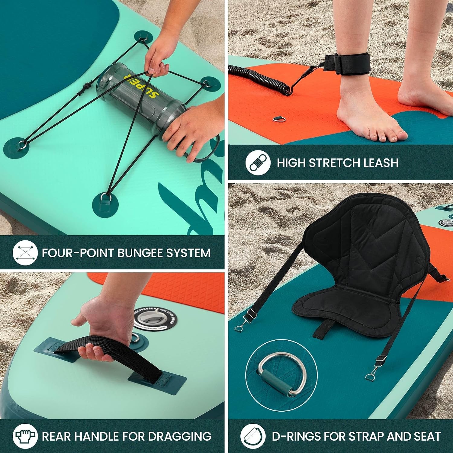 Stable iSUP 11ft 33″ Wide Anti-Slip Deck Paddle Board Set