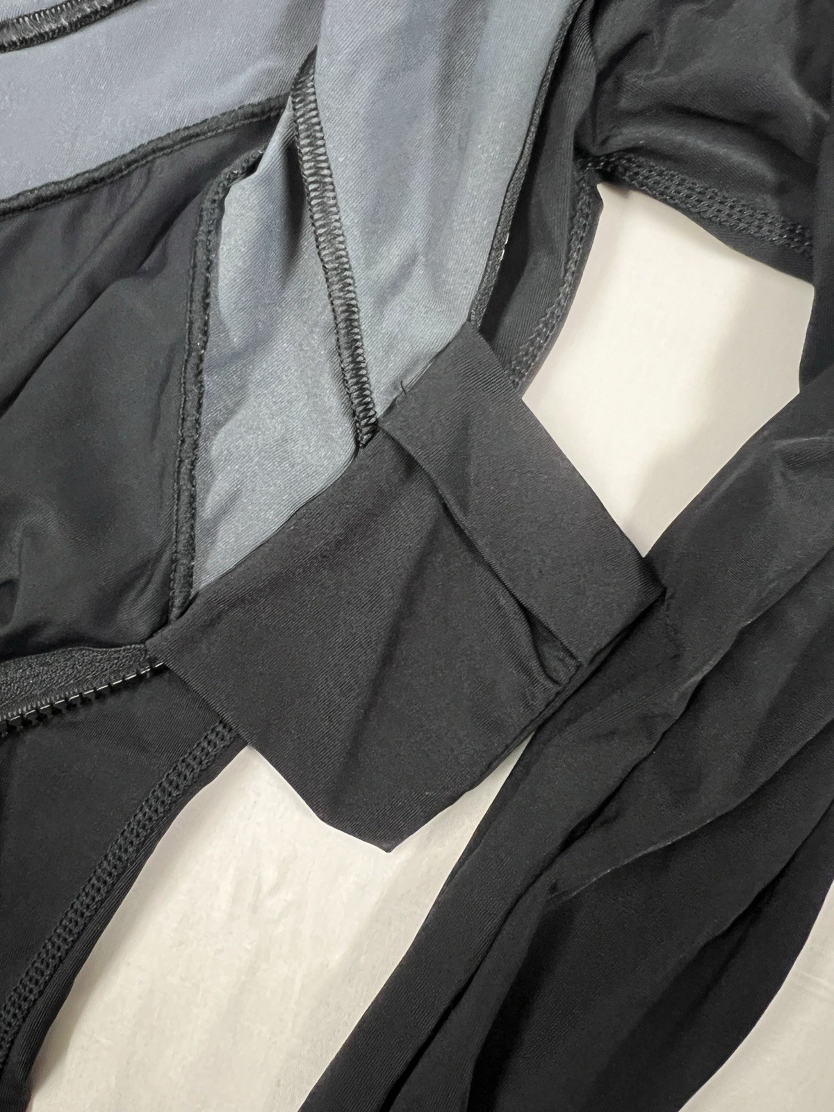 Vintage Performance Dive Skin Suit Full Body Black Gray Cosplay USA 80s 90s M