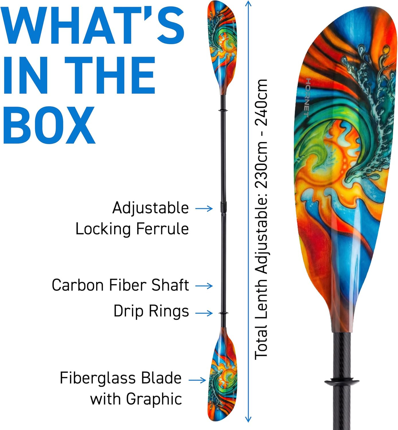 Fiberglass Kayak Paddle for Adults- Ideal for Touring, Fishing and Boating- 90.5
