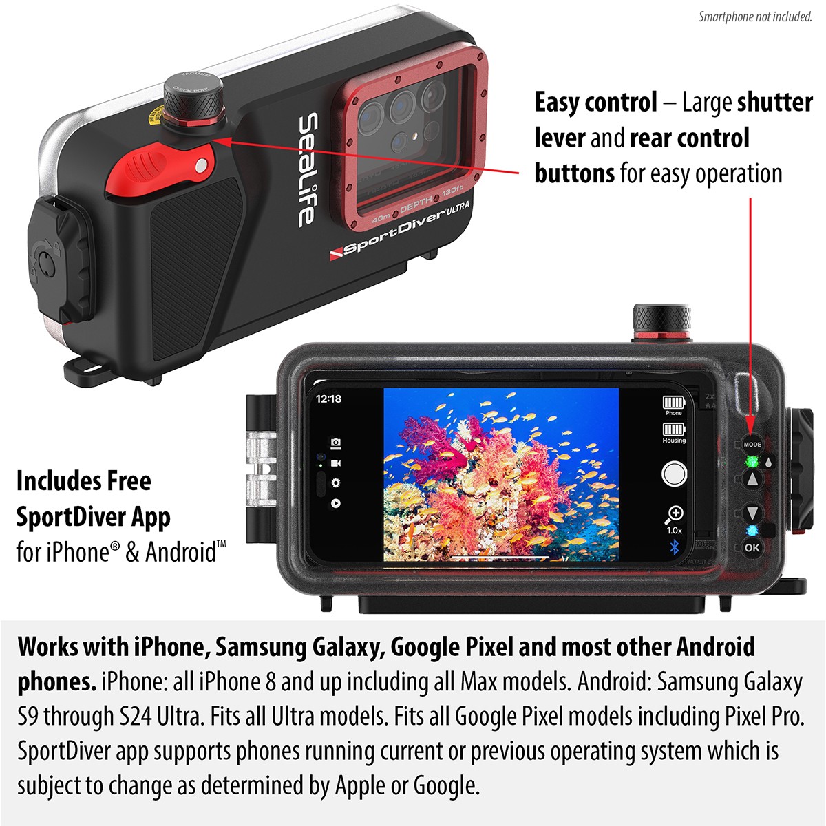 SEALIFE SportDiver Ultra Without Light Smartphone Housing (SL405)